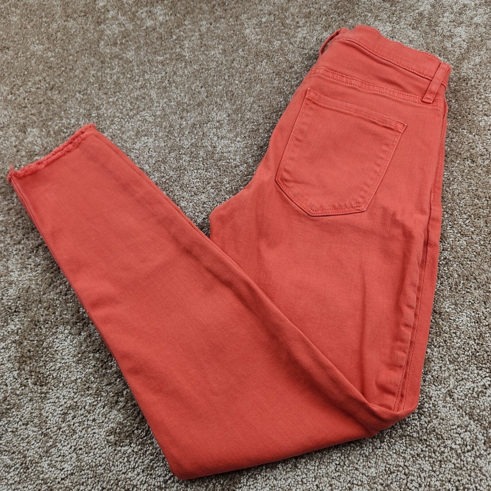Banana‎ Republic Jeans Womens High Rise Skinny Denim Rust Orange  Sz 25/26